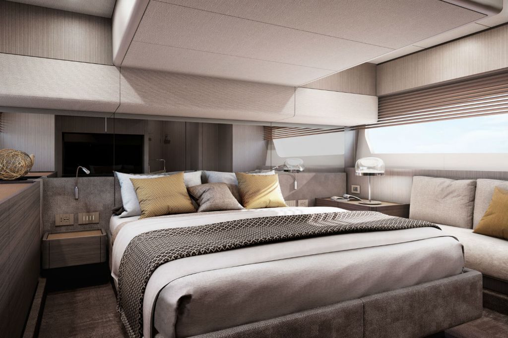 Ferretti Yachts 500: мастер-каюта